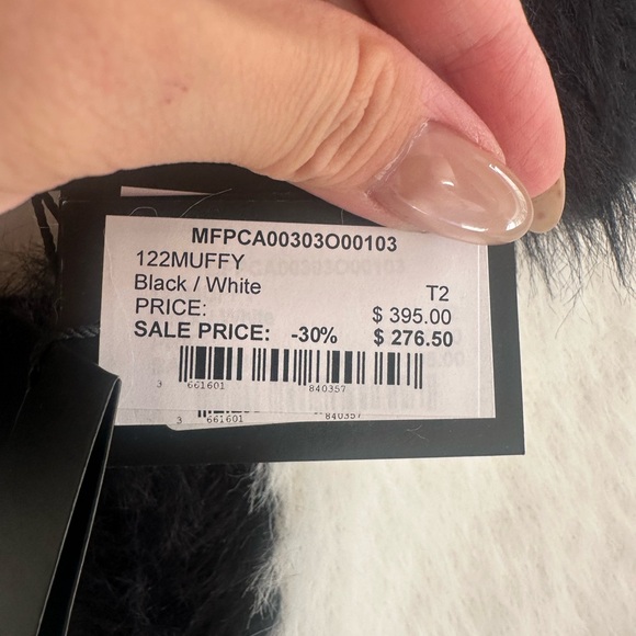 BNWT Maje Fluffy Knit Cardigan In Black / White - Picture 5 of 5